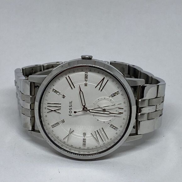 Fossil ES3965 Womens Silver Stainless Steel Analog Dial Quartz Wrist Watch JK872 - Picture 7 of 12